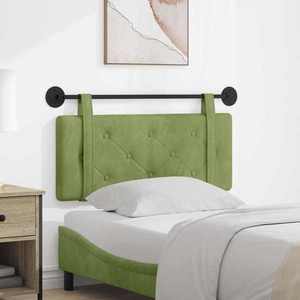 vidaXL Cap de pat suspendat Verde deschis 110 x 55 x 5 cm Catifea imagine