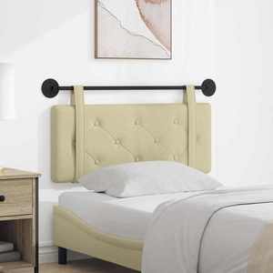 vidaXL Cap de pat suspendat Pe perete Crem 100 cm Piele artificială imagine