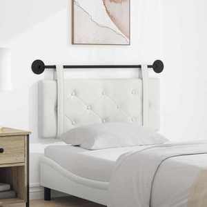 vidaXL Cap de pat suspendat Alb 110 x 55 x 5 cm Piele artificială imagine