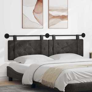 vidaXL Cap de pat suspendat Pe perete Negru 190 x 55 x 5 cm PU antic imagine