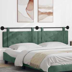 vidaXL Cap de pat suspendat Verde Mării 210 x 55 x 5 cm Catifea imagine