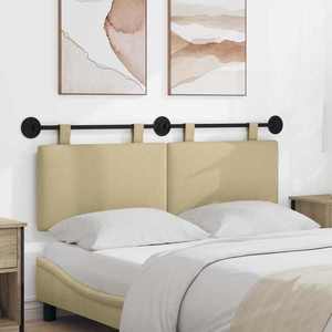 vidaXL Cap de pat suspendat Simplu Verde deschis gri 150 x 55 x 5 cm imagine