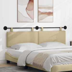 vidaXL Cap de pat suspendat Simplu Verde deschis gri 190 x 55 x 5 cm imagine