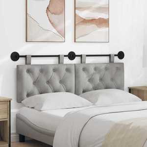 vidaXL Cap de pat suspendat Gri deschis 150 x 55 x 7 cm Catifea imagine