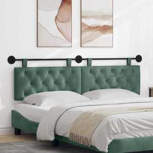 vidaXL Cap de pat suspendat Verde Mării 170 x 55 x 7 cm Catifea imagine