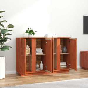 vidaXL Bufet Maro Ceară 120 x 35 x 80 cm Lemn masiv de pin imagine