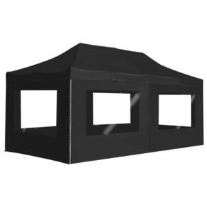vidaXL Cort de petrecere pliabil cu pereți, antracit, 6x3 m, aluminiu imagine