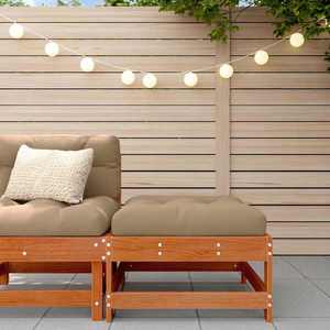 vidaXL Suport pentru picioare de grădină Lemn masiv de pin Maro Ceară imagine