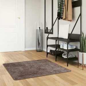 vidaXL Covor Runner MARSA Gri 100 x 100 cm Poliester și PVC imagine