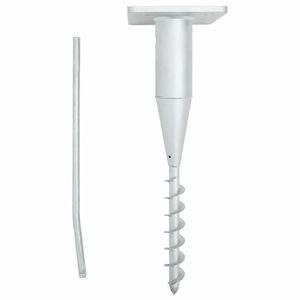 vidaXL Suport umbrelă în pământ cu tijă, 16x16x52 cm, oțel imagine