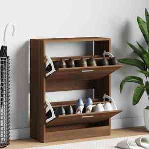 vidaXL Pantofar, stejar maro, 63x24x81 cm, lemn compozit imagine