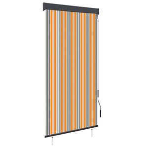 vidaXL Jaluzea tip rulou de exterior, galben și albastru, 100 x 250 cm imagine