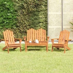 vidaXL Set mobilier de grădină Adirondack, 4 piese, lemn masiv acacia imagine