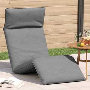 vidaXL Șezlong pliabil Gri 175x54x8, 5 cm țesătură Oxford imagine