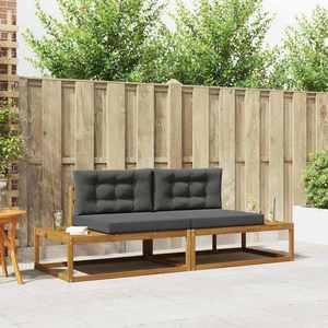 vidaXL Set de canapele de exterior 2 Bucată Natural și Antracit imagine