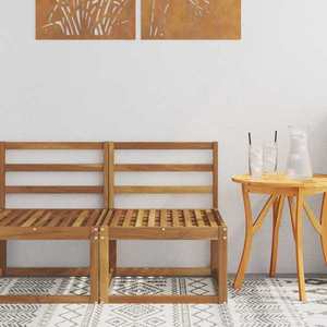 vidaXL Canapea Medie pentru Exterior Lemn Solid de Acacia natural imagine