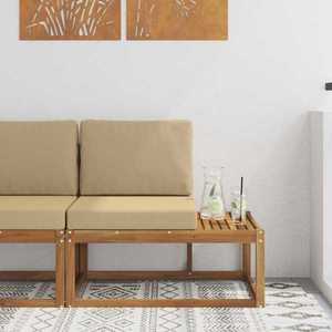 vidaXL Canapea de exterior cu pernă natural 91 x 63 x 73 cm imagine