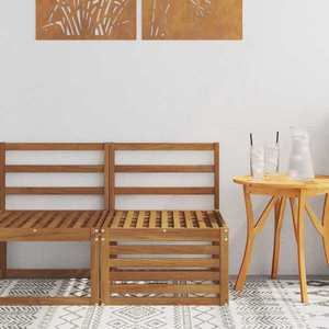 vidaXL Canapea Medie pentru Exterior Lemn Solid de Acacia natural imagine