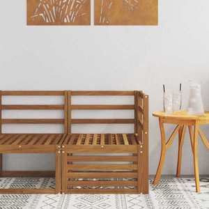 vidaXL Sofa Colțar pentru Exterior Lemn Solid de Acacia natural imagine