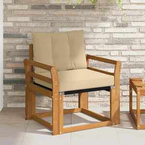 vidaXL Canapea de exterior Lemn solid de Acacia și Textilene natural imagine