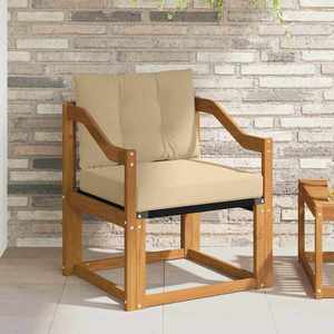 vidaXL Canapea de exterior Lemn solid de Acacia și Textilene natural imagine