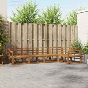 vidaXL Set de canapele de exterior 5 pcs natural Lemn Solid de Acacia imagine