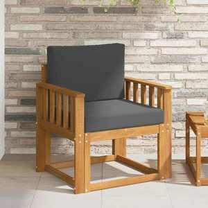 vidaXL Canapea de exterior Lemn de acacia solid și poliester natural imagine