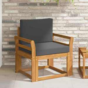 vidaXL Canapea de exterior Lemn de acacia solid și poliester natural imagine