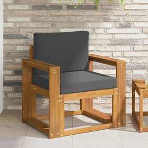 vidaXL Canapea de exterior Lemn de acacia solid și poliester natural imagine