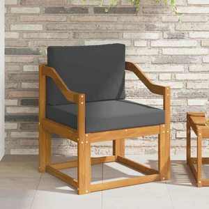 vidaXL Canapea de exterior Lemn de acacia solid și poliester natural imagine