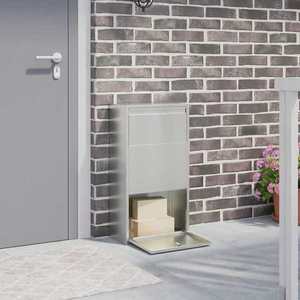 vidaXL Cutie pentru colet Argintiu 44 x 22 x 82 cm Oțel Galvanizat imagine