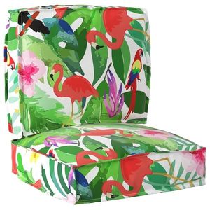 vidaXL Set de perne pentru palet Floral 2 pcs Jungla tropicală imagine