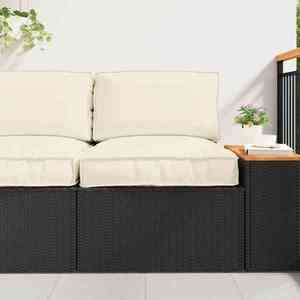 vidaXL Set de perne pentru palet 2 pcs Crem Material Oxford imagine