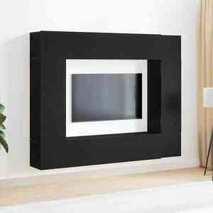 vidaXL Set comodă TV Pe perete Stejar Negru Lemn compozit imagine