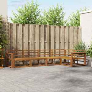 vidaXL Set de canapele de exterior 5 pcs natural Lemn Solid de Acacia imagine