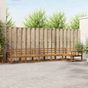 vidaXL Set de canapele de exterior 6 pcs natural Lemn Solid de Acacia imagine