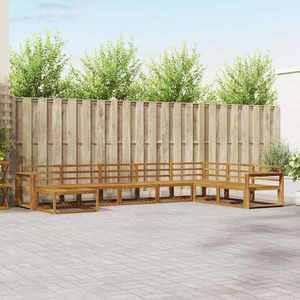 vidaXL Set de canapele de exterior 8 pcs natural Lemn Solid de Acacia imagine