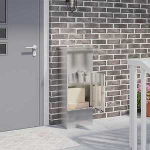 vidaXL Cutie pentru colet cu depozitare Argintiu 44, 5 x 29 x 110, 5 cm imagine