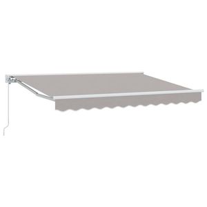 vidaXL Copertină retractabilă manuală Gri deschis 3 x 2, 5 m imagine