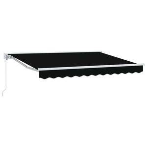 vidaXL Copertină retractabilă manuală Negru 3, 5 x 2, 5 m imagine