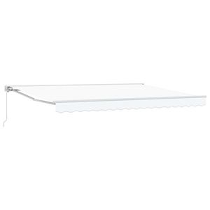 vidaXL Copertină retractabilă manuală Alb 4 × 3 m imagine