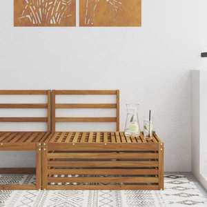 vidaXL Canapea de exterior natural 91 x 63 x 73 cm imagine