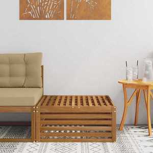 vidaXL Taburet pentru exterior natural 79 x 79 x 37 cm imagine