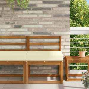 vidaXL Perna pentru canapea de exterior Crem 60 x 60 x 8 cm Poliester imagine