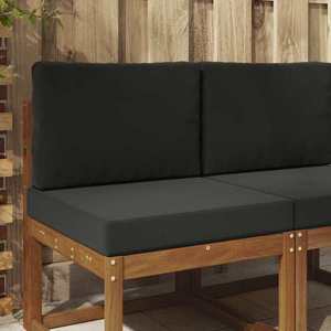 vidaXL Perna pentru canapea de exterior 2 pcs Negru Poliester imagine