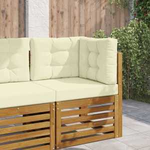 vidaXL Perna pentru canapea de exterior 3 pcs Crem Poliester imagine