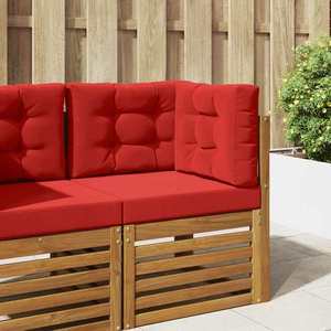 vidaXL Perna pentru canapea de exterior 3 pcs Roșu Poliester imagine