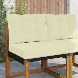 vidaXL Perna pentru canapea de exterior 2 pcs Crem Poliester imagine