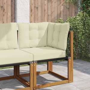 vidaXL Perna pentru canapea de exterior 3 pcs Crem Poliester imagine