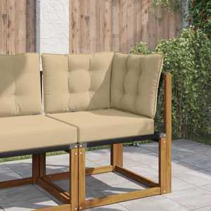 vidaXL Perna pentru canapea de exterior 3 pcs Bej Poliester imagine